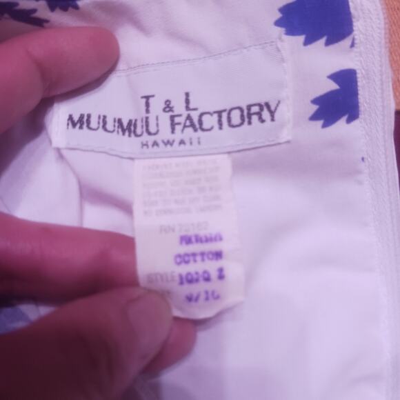 Vintage T & L Muumuu Factory Hawaiian tiki tropical dress. Size 10 - Picture 7 of 7